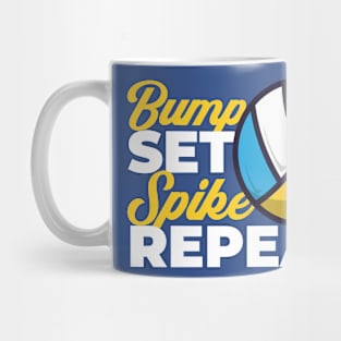 Bump Set Spike Repeat Volleyball Player Spiker Setter Girls Mug